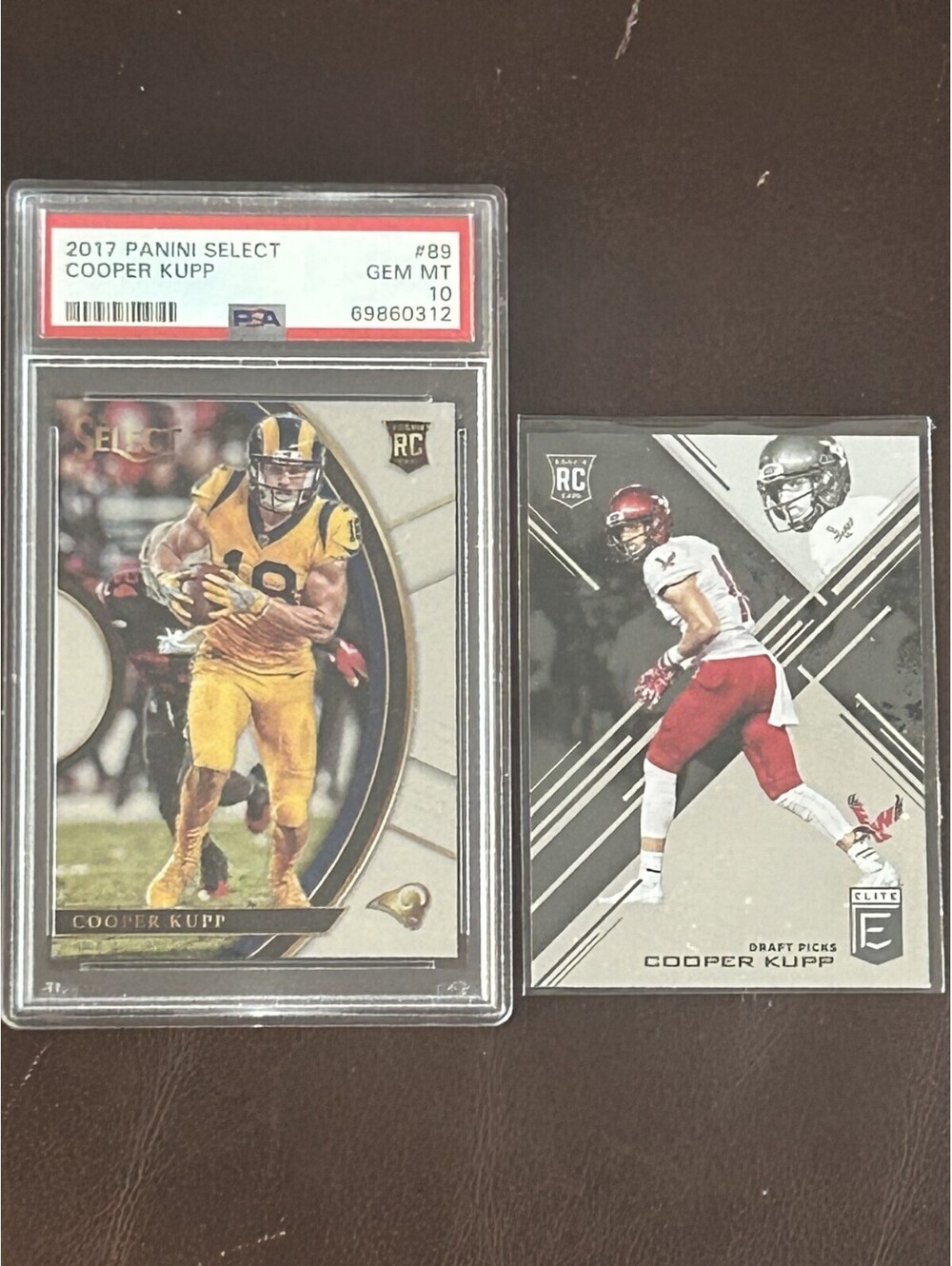 2017 NFL WR COOPER KUPP RC PSA GRADED GEM MINT 10 + DRAFT PICKS RC + PANINI LOT